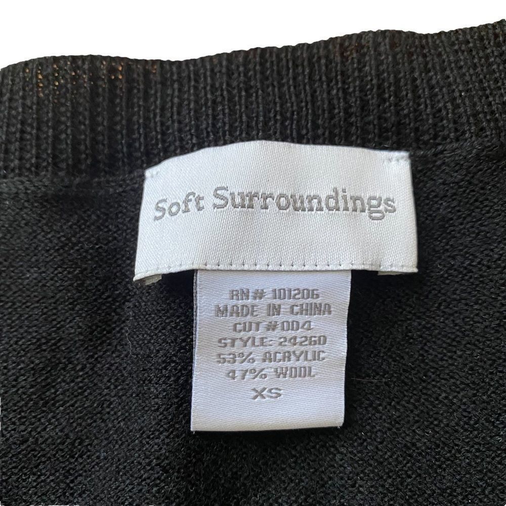 Soft Surroundings black fringe Theodora dress Size XS - Picture 4 of 4